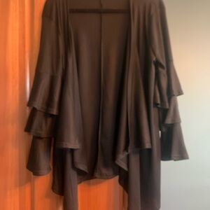 She and Sky black cardigan with ruffle sleeves